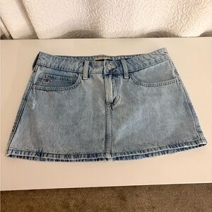 Hollister Light Blue Denim Mini Skirt Never Worn